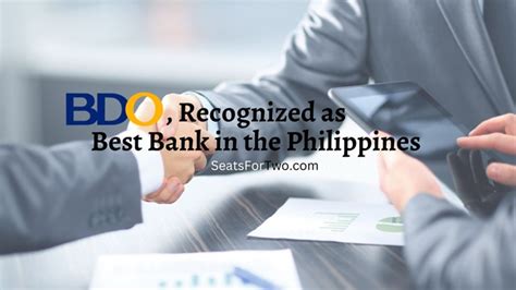bdo is the best bank in the philippines|BDO recognized as best bank in Philippines .